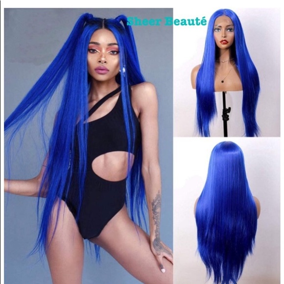 Sheer Beauté Blue L-Part Lace Front Wig